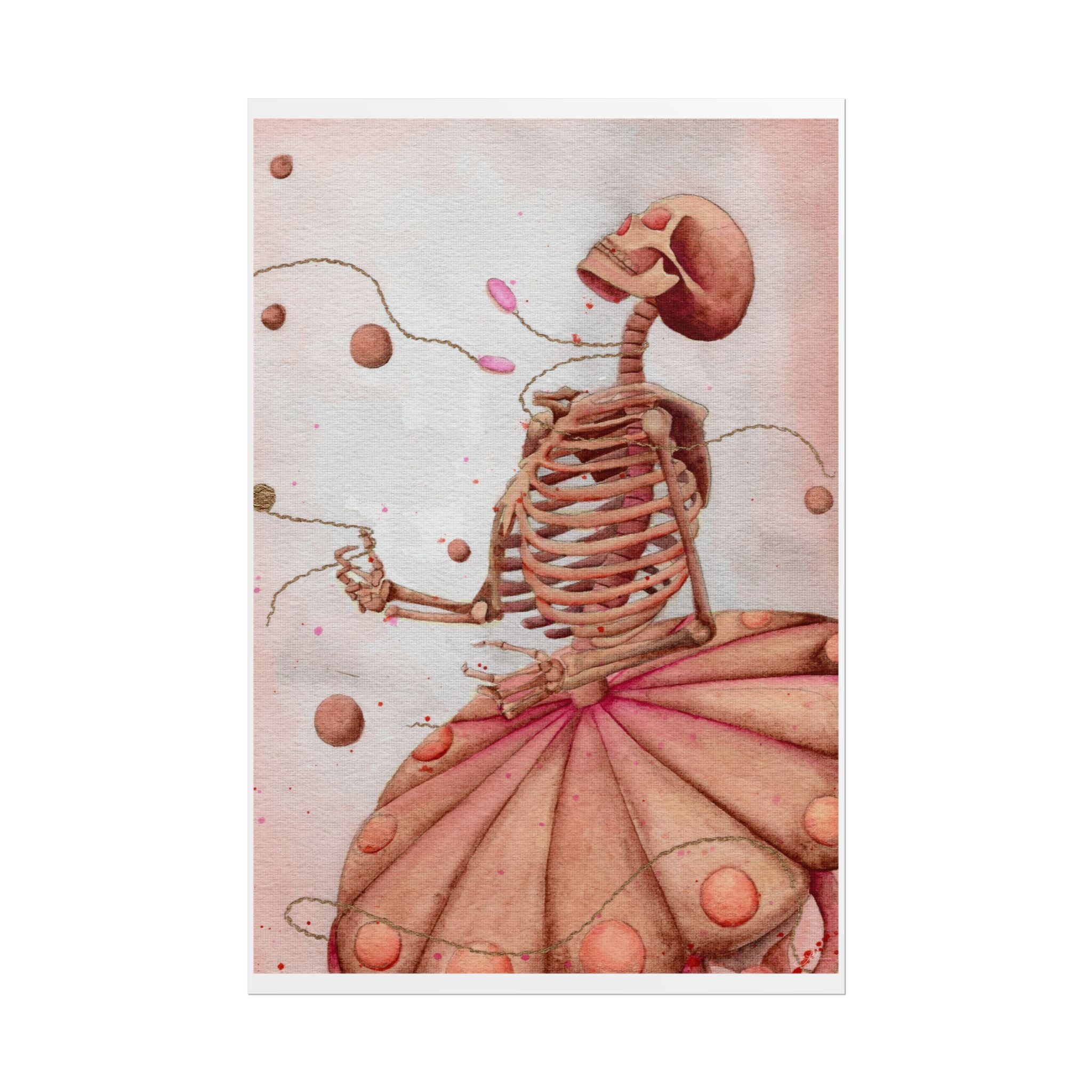 Impresión de arte original, esqueleto medusa